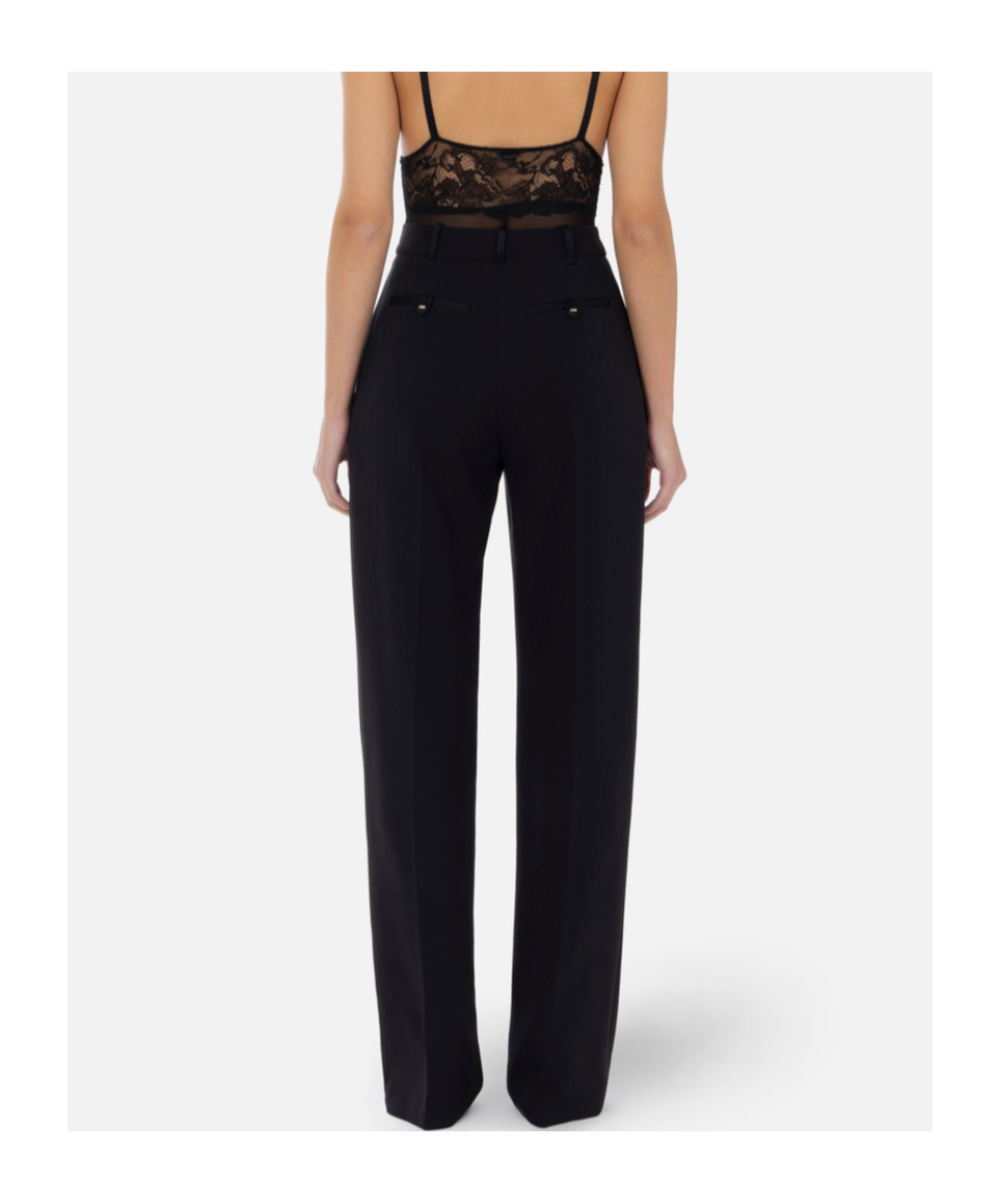 ELISABETTA FRANCHI ELISABETTA FRANCHI PLEAT DETAILED STRAIGHT-LEG TROUSERS 