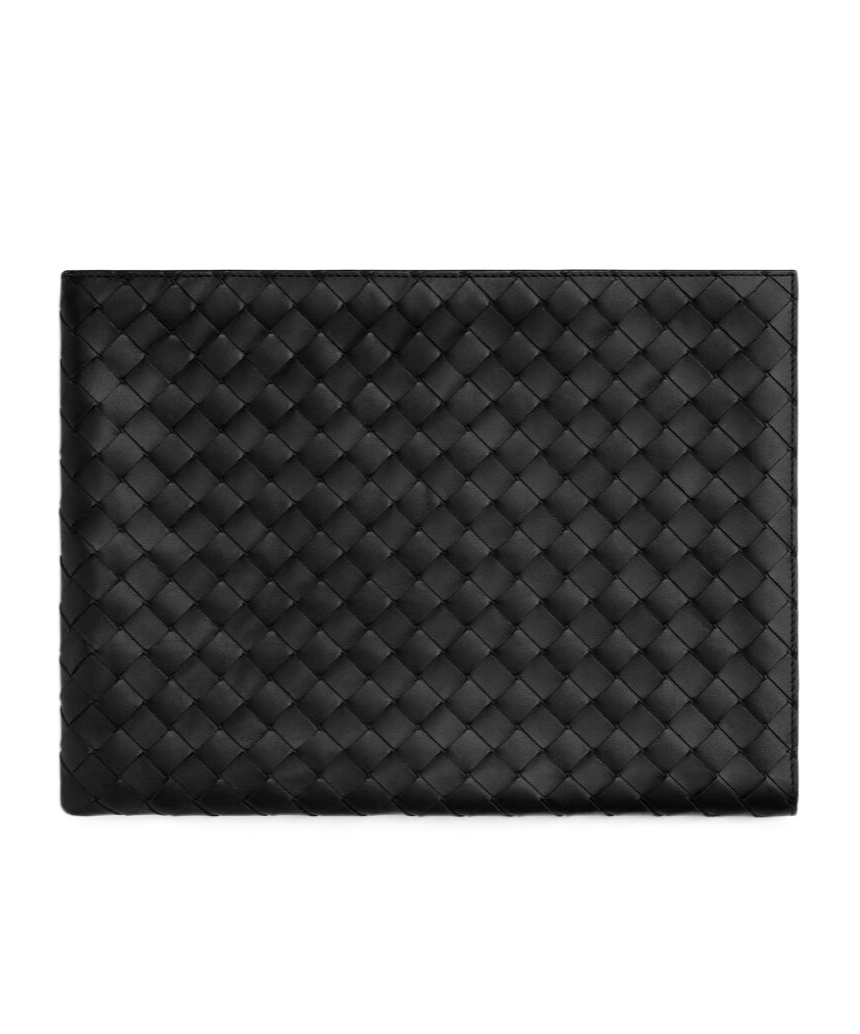 Bottega Veneta Half Zipper Handbag In Black
