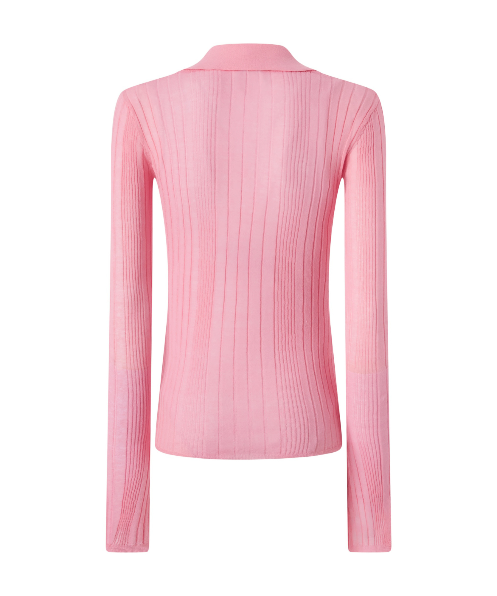Shop Pinko Ribbed Polo Top In Pink