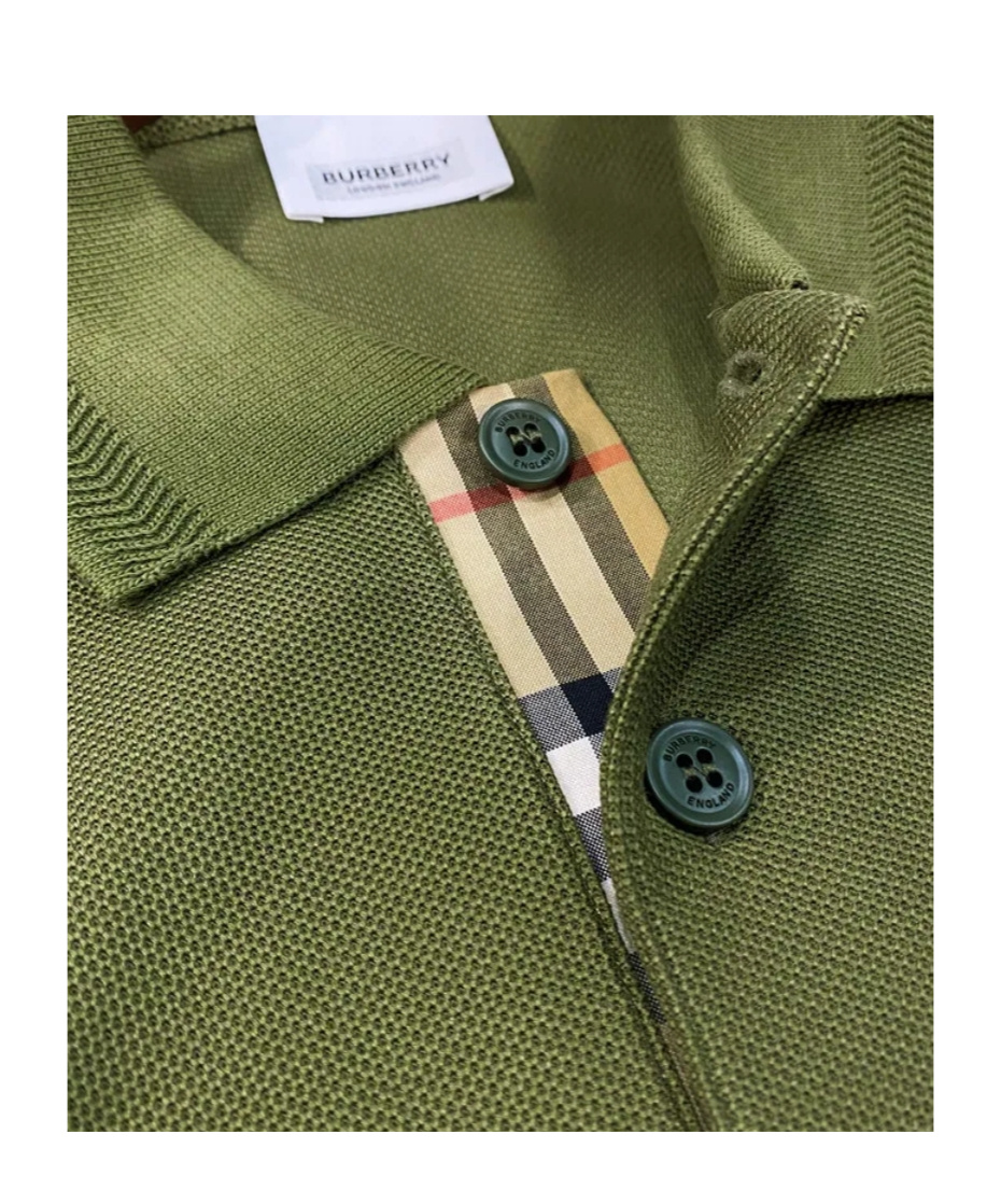 Burberry Embroidery Polo Shirt In Green