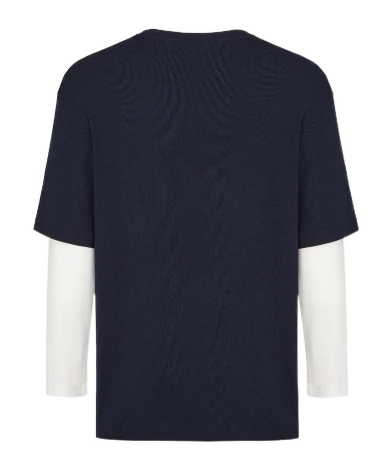 Fendi Blue Cotton T-shirt In Black