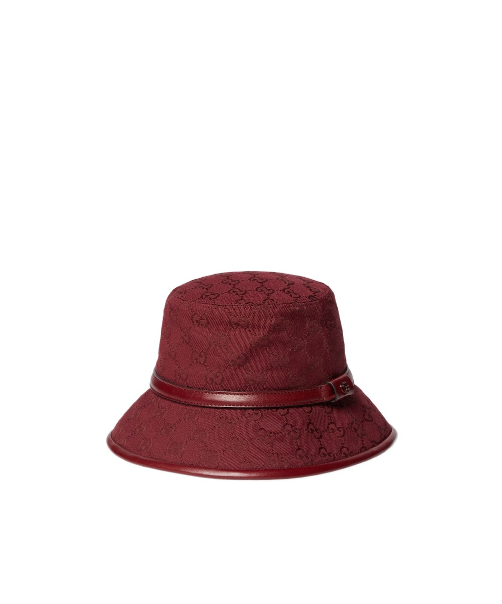 Gucci Gg Monogram Bucket Hat In Red