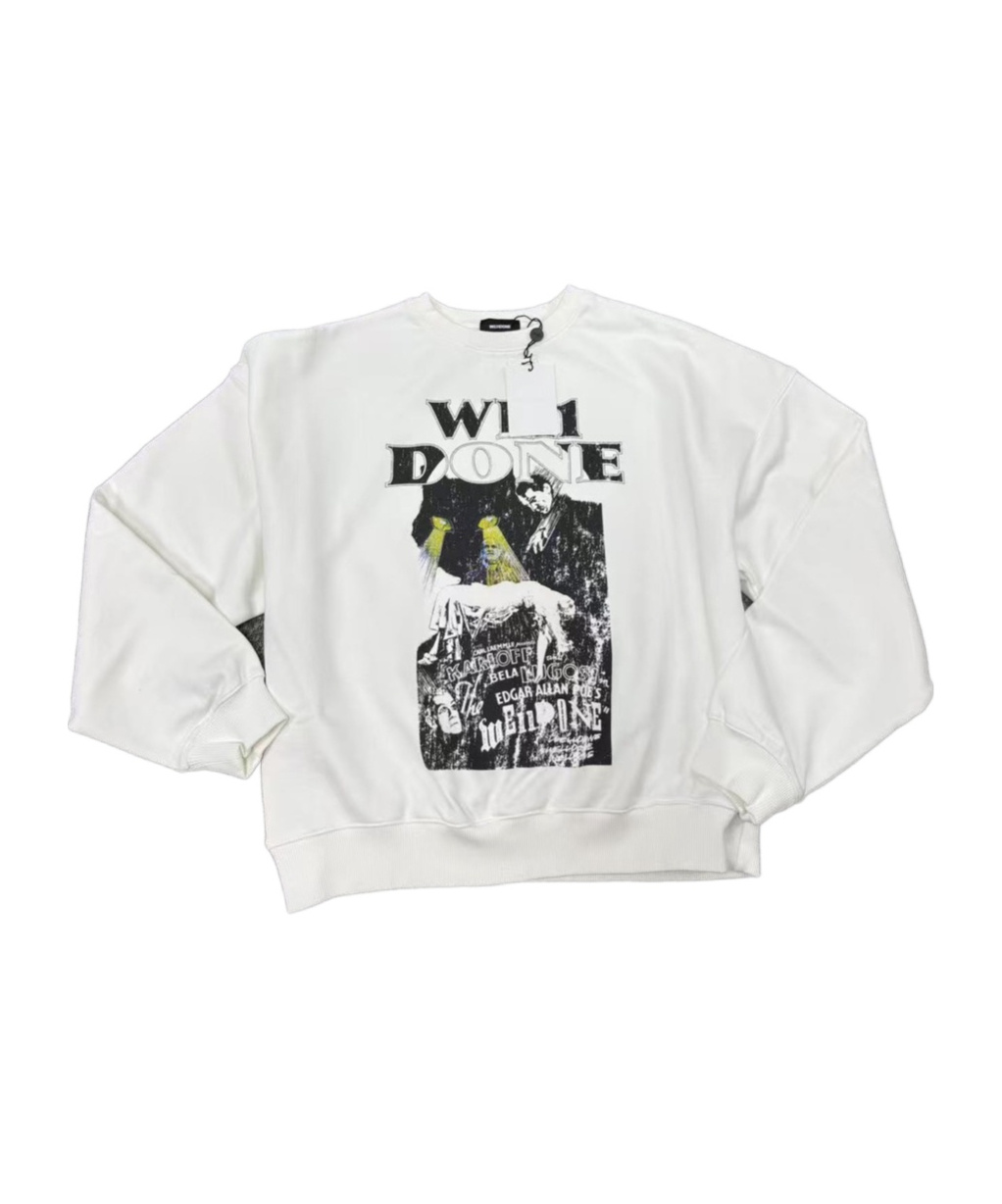 We11 Done Long Sleeve Sweatshirt In White