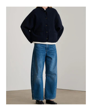Soeur Olympe Oversized Jacket In Blue