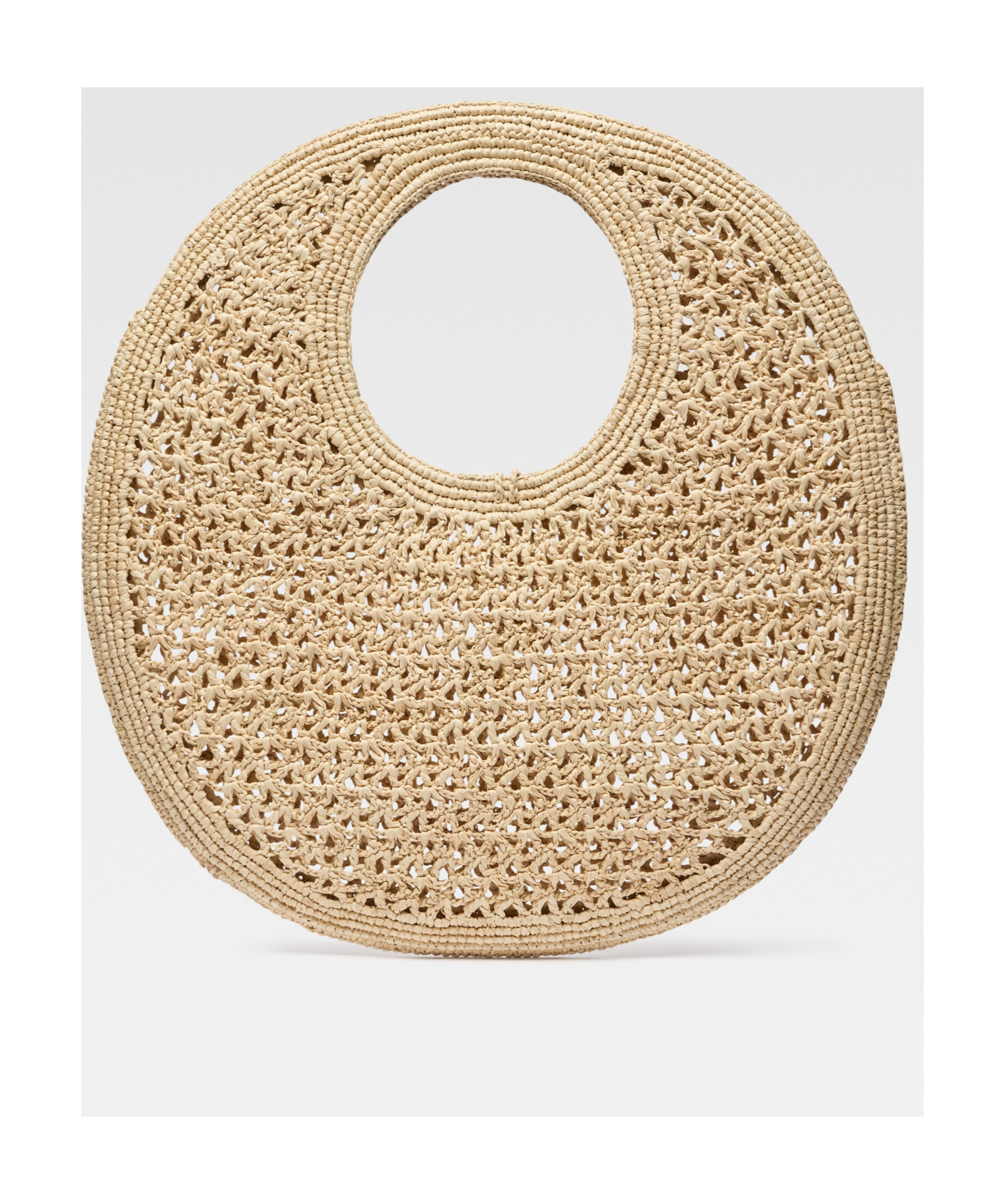 Jacquemus The Spiaggia Round Bag In Natural Color