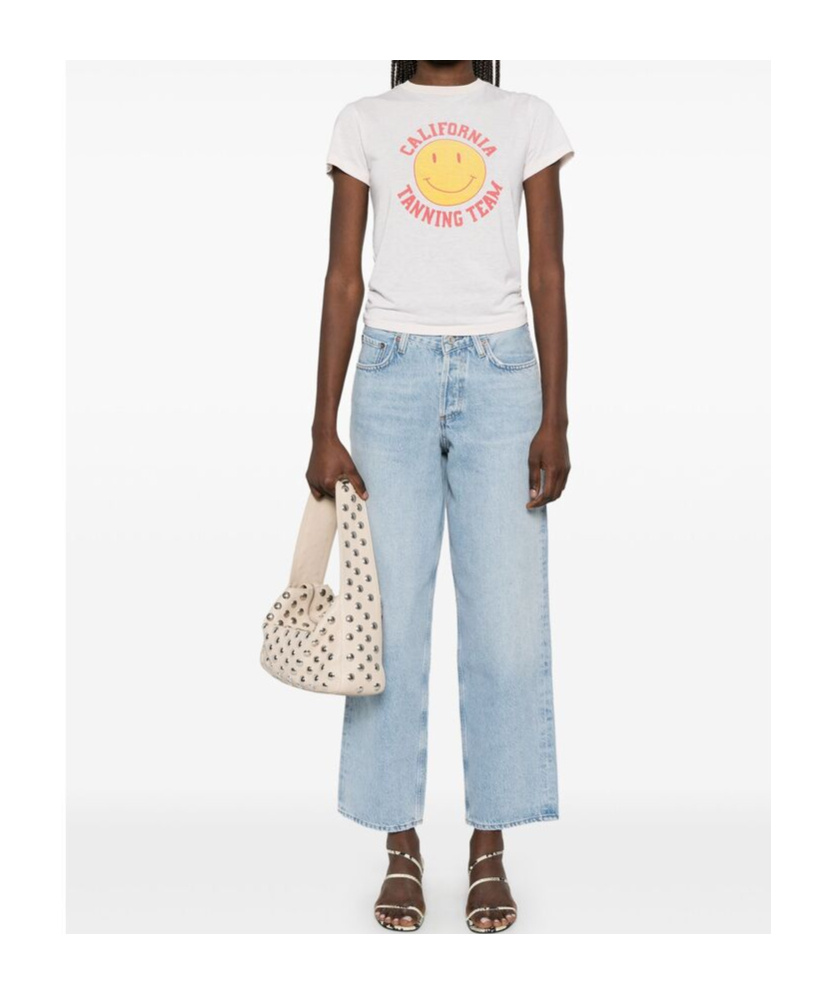 Re/done Short-sleeved T-shirt In White