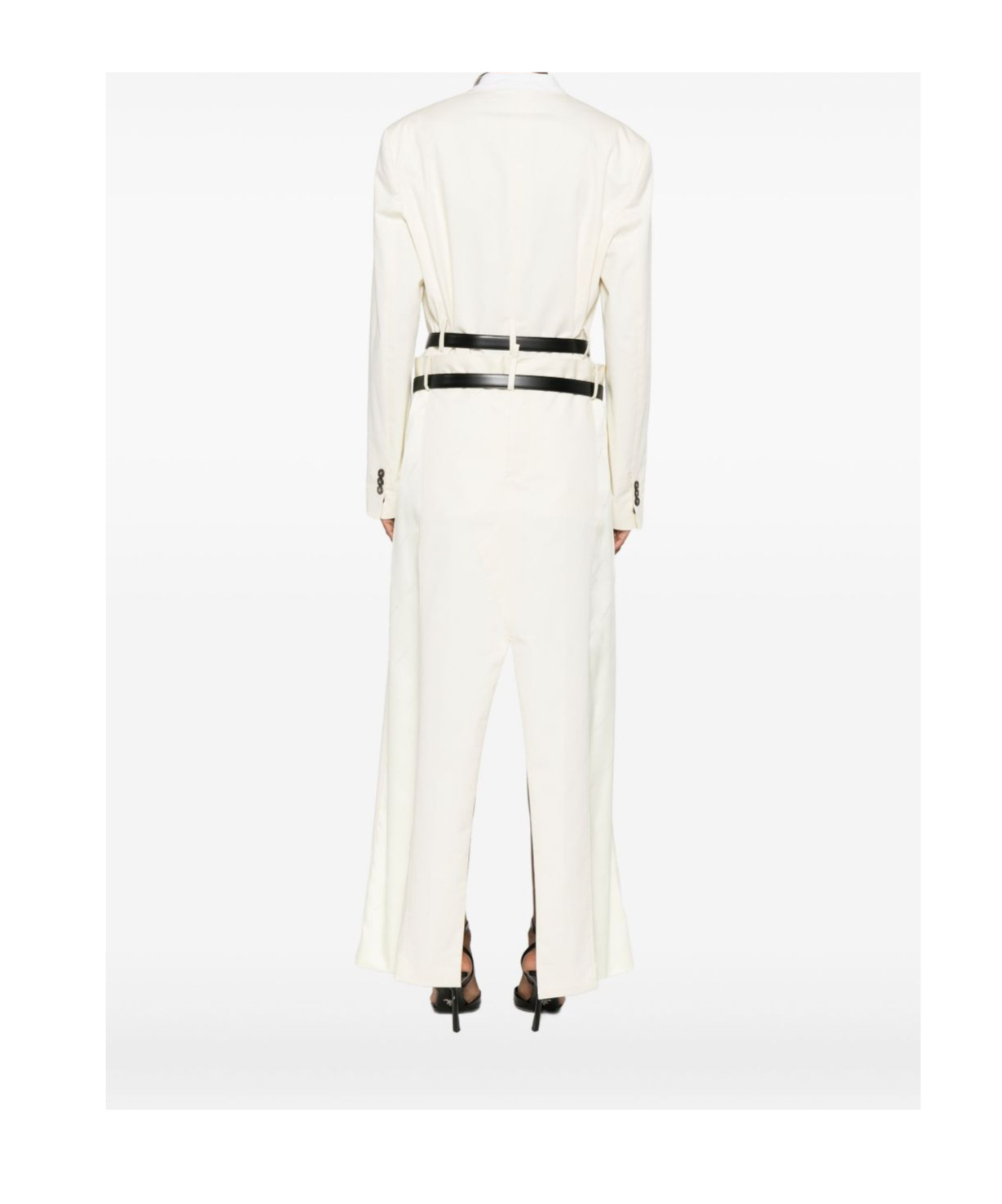 Dsquared2 Belted Double-breasted Coat In White