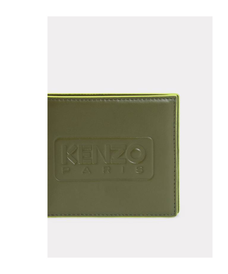 KENZO 'KENZO EMBOSS' FOLD WALLTER IN LEATHER