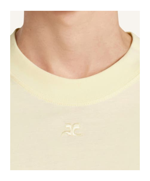 Courrèges Ac-logo T-shirt In Yellow