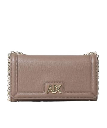 Armani Exchange Flip Shoulder Bag In Brown