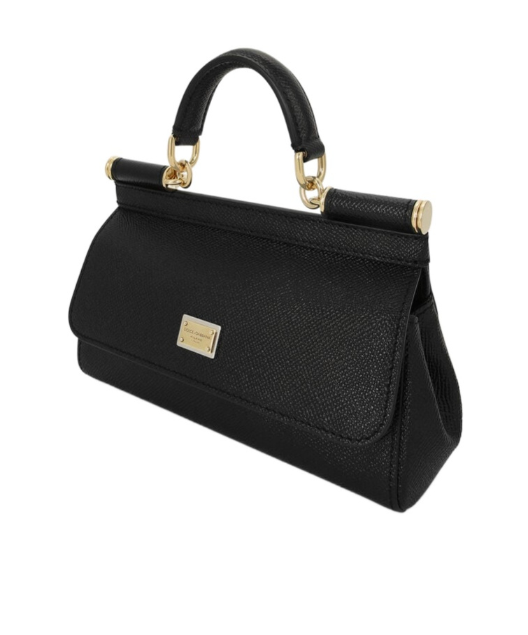 Dolce & Gabbana Small Sicily Handbag In Black