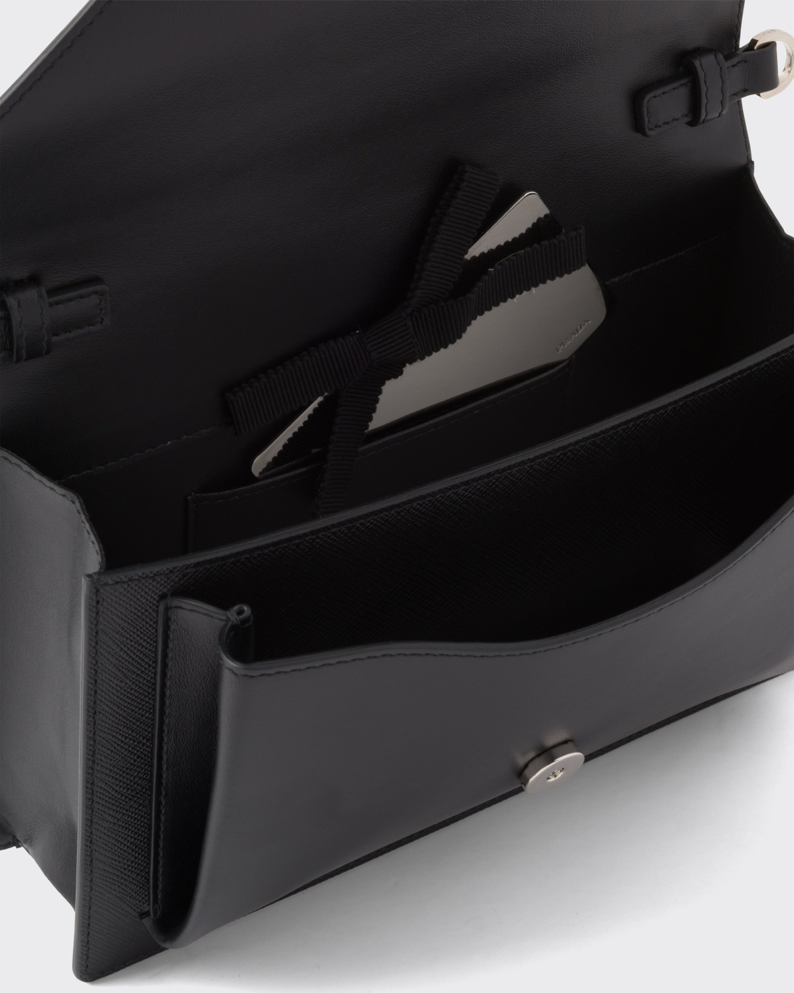 Prada Mini Envelope Shoulder Bag In Black