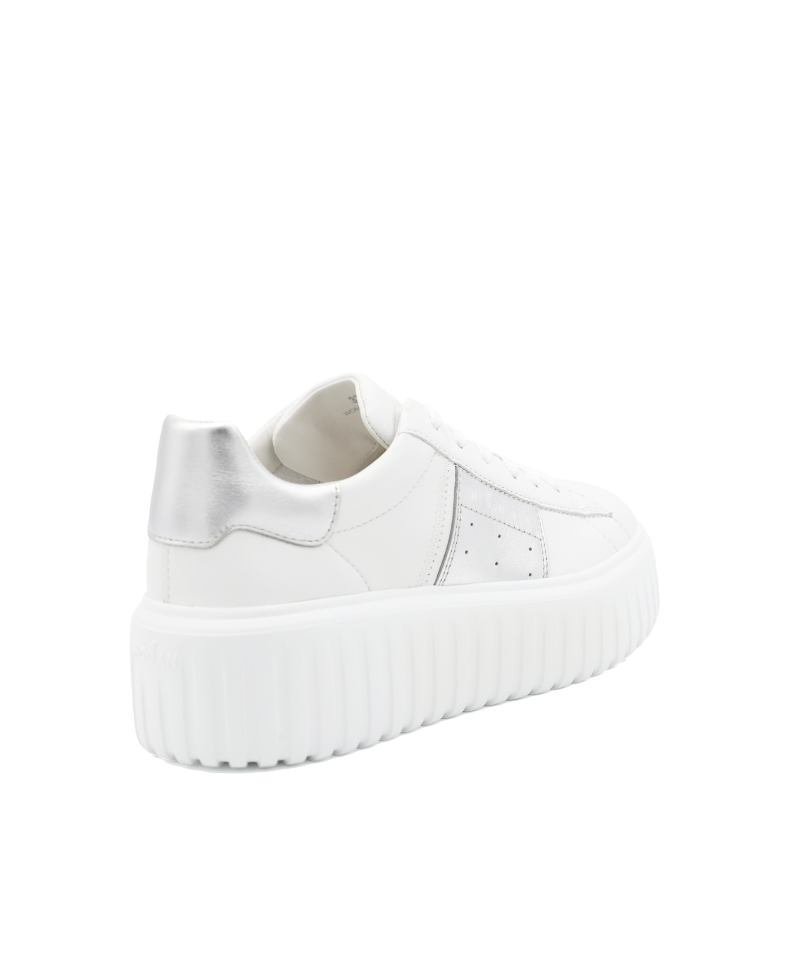 Hogan H-stripes Leather Platform Sneakers In White