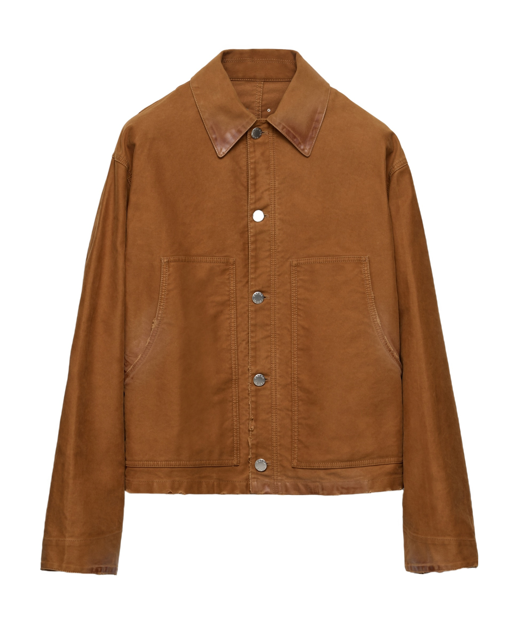 Prada Leather Jacket In Brown