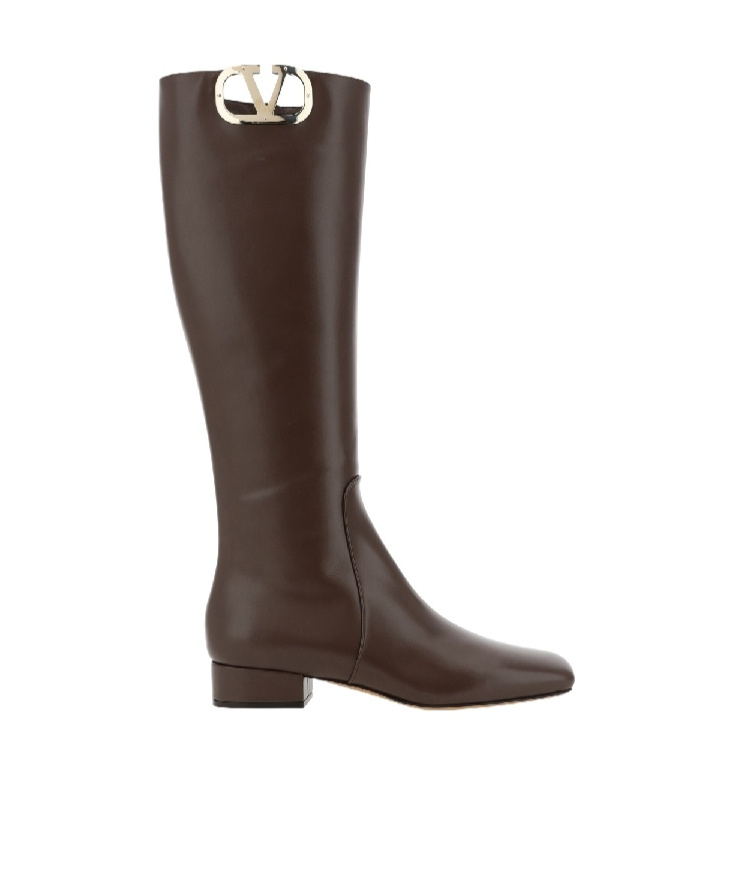 Valentino Low-heeled Zippered Boots In Green