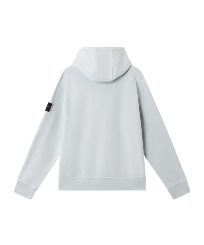 Stone Island Logo Hooded Sweatshirt In Blue