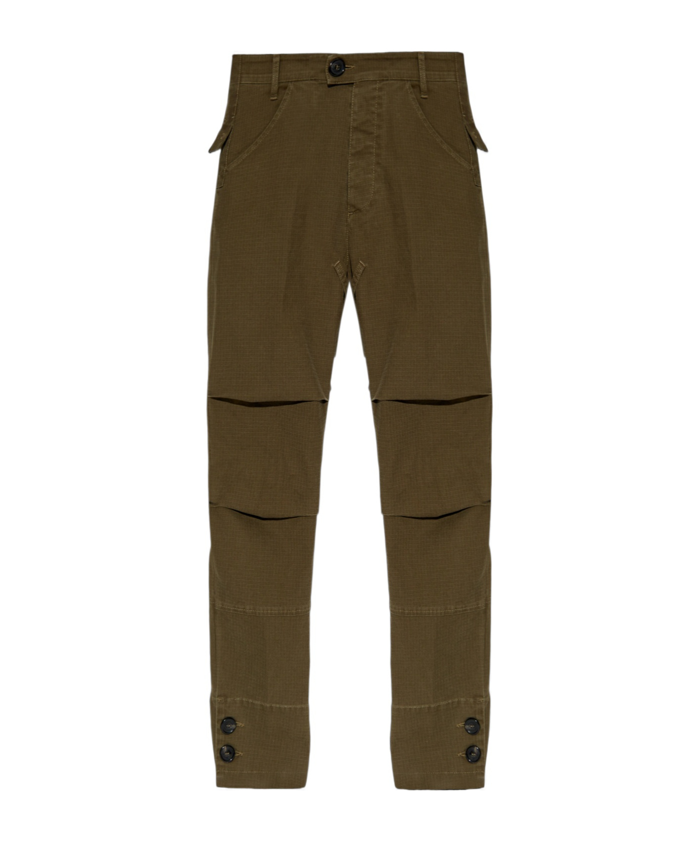Dsquared2 Folded-panel Trousers In Green