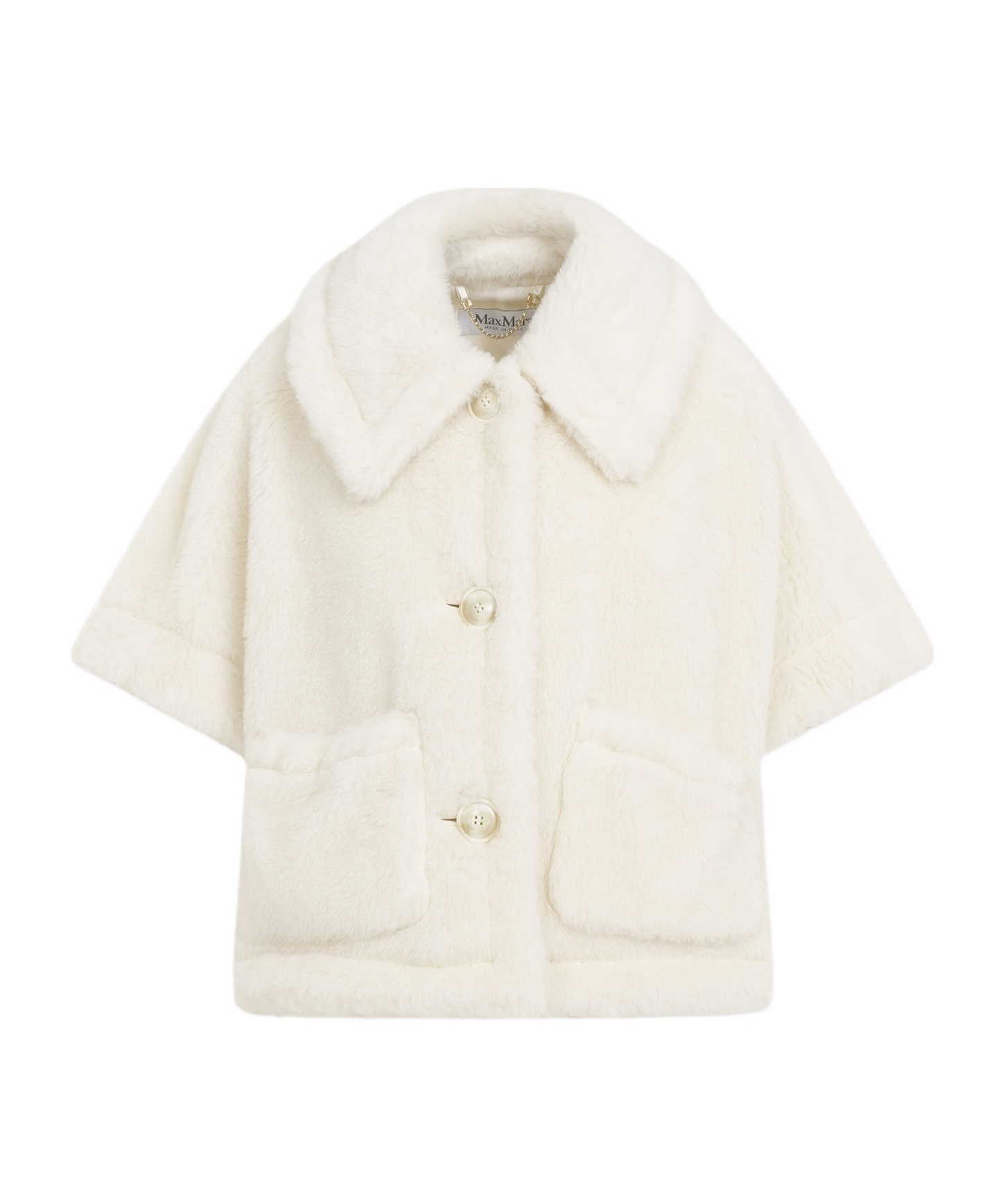 Max Mara Short-sleeved Casual Jacket In White