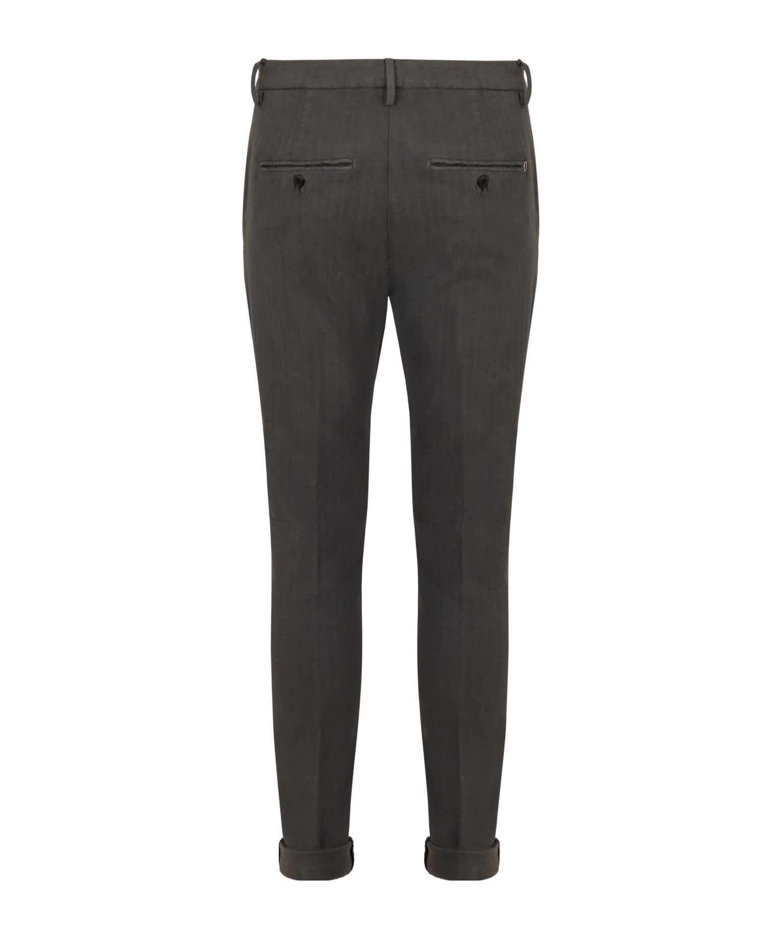 Dondup Roll-up Cuff Chino Trousers In Green