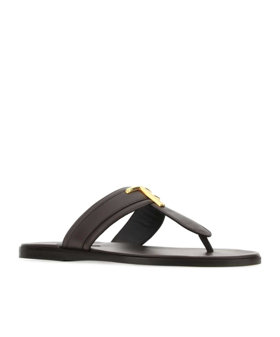 Shop Tom Ford Logo-plaque Flat Slides In Black