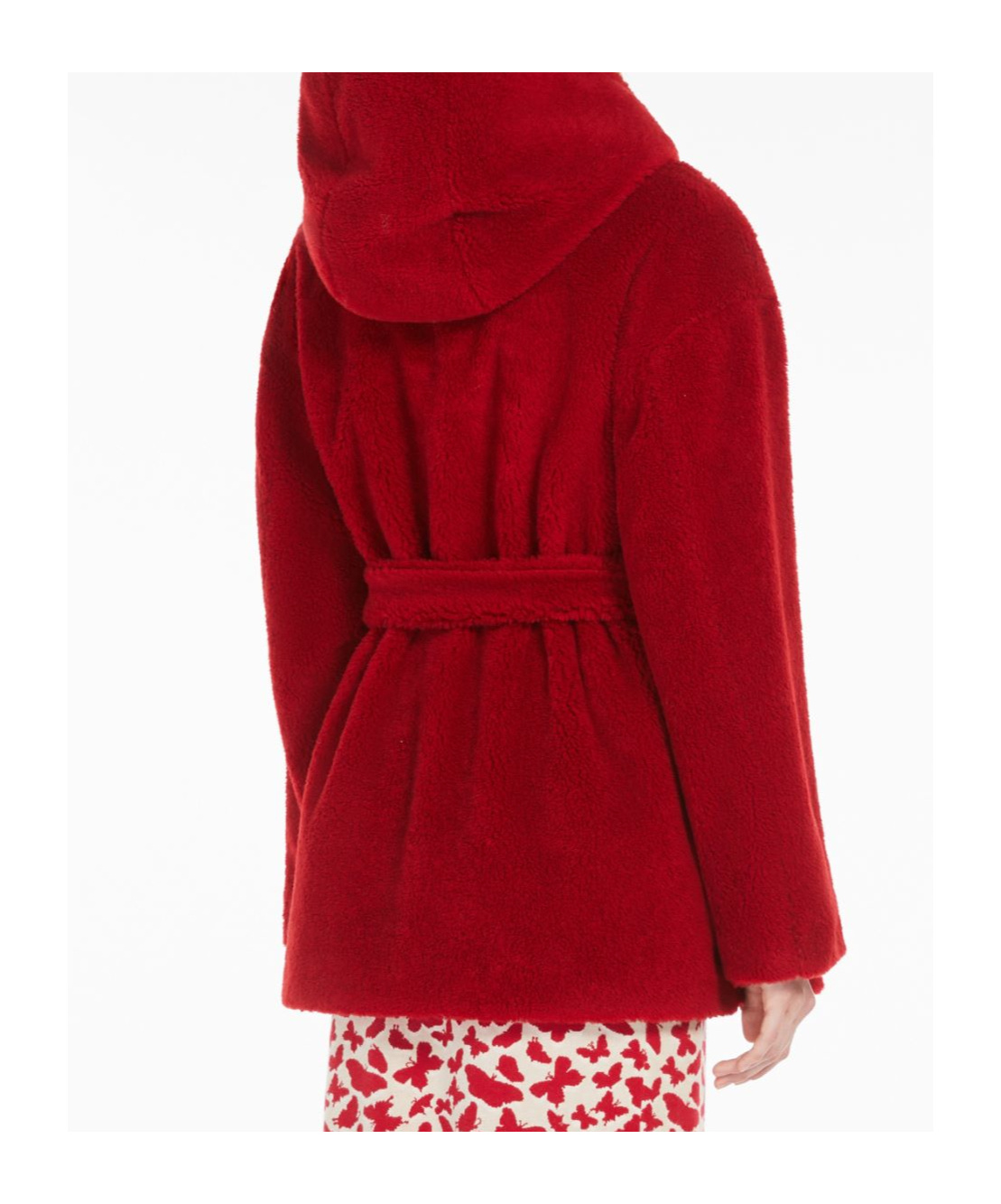 Weekend Max Mara Long-sleeved Wool Coat In Red