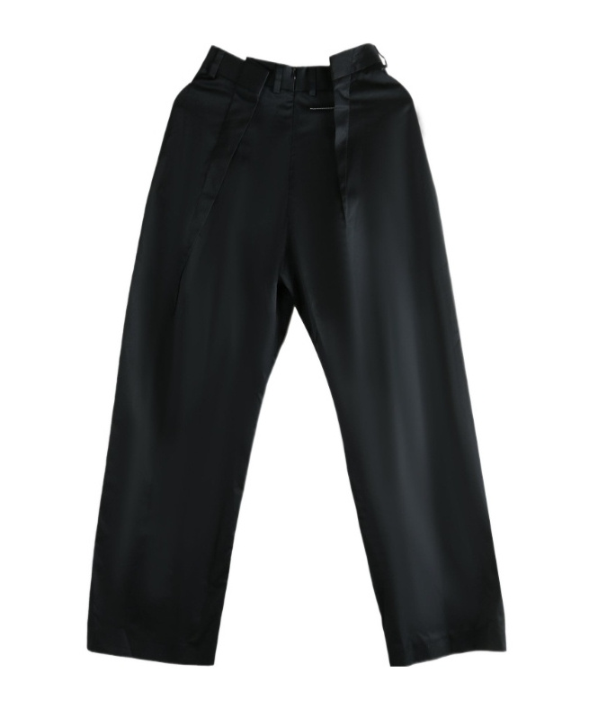 Mm6 Maison Margiela Pleated-front Trousers In Black