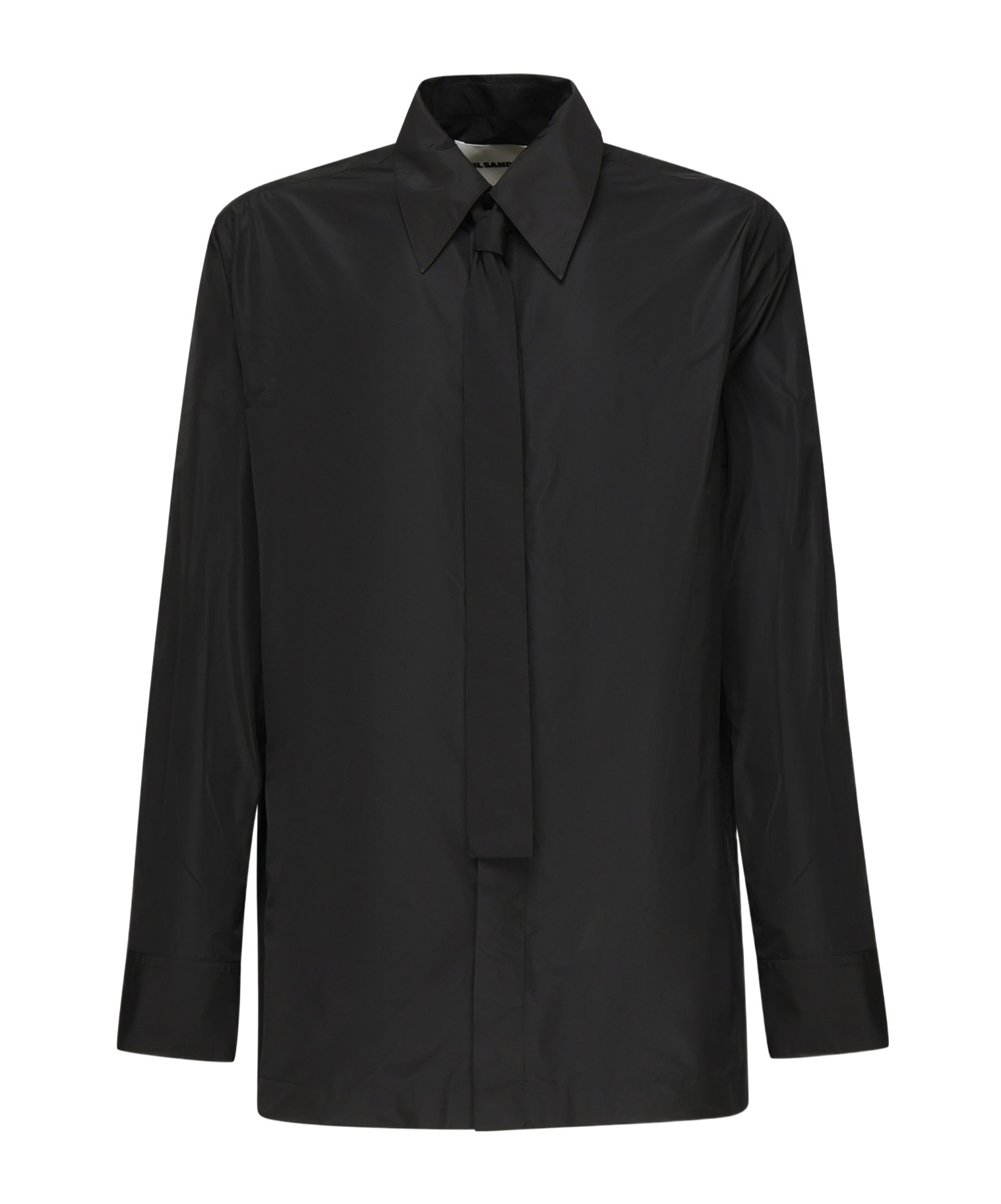 Jil Sander Tailored Long Sleeves Point Collar Shirt In Black