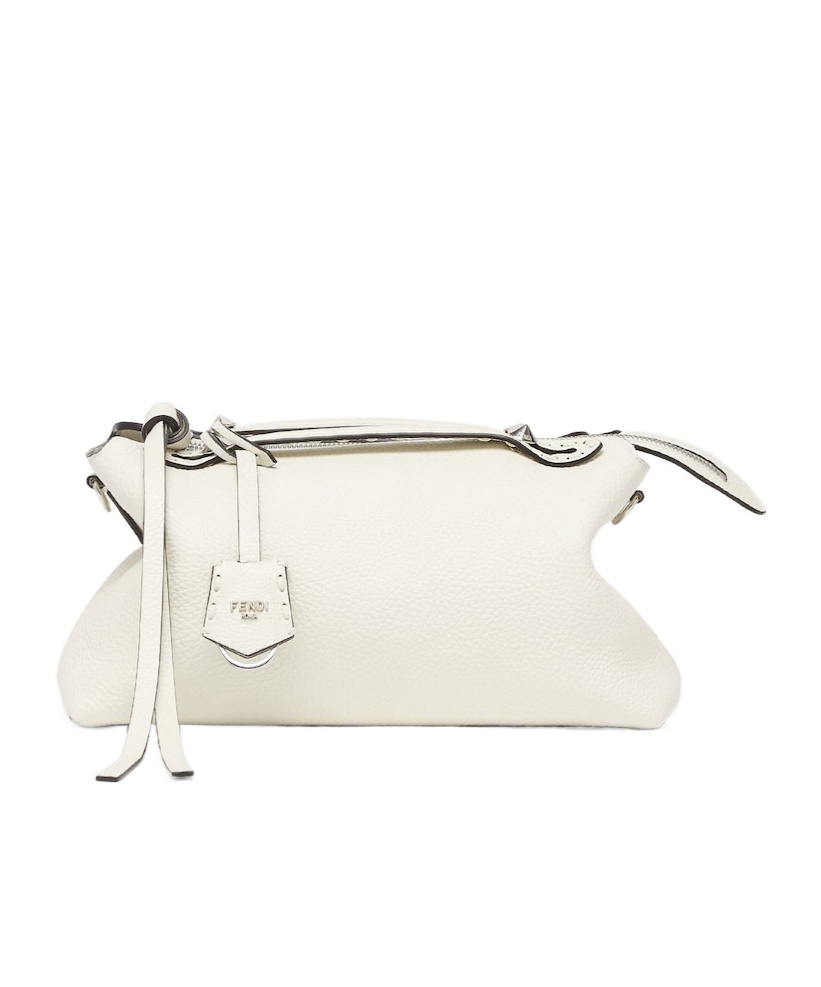 Fendi By The Way Selleria Medium Shoulder Bag In White