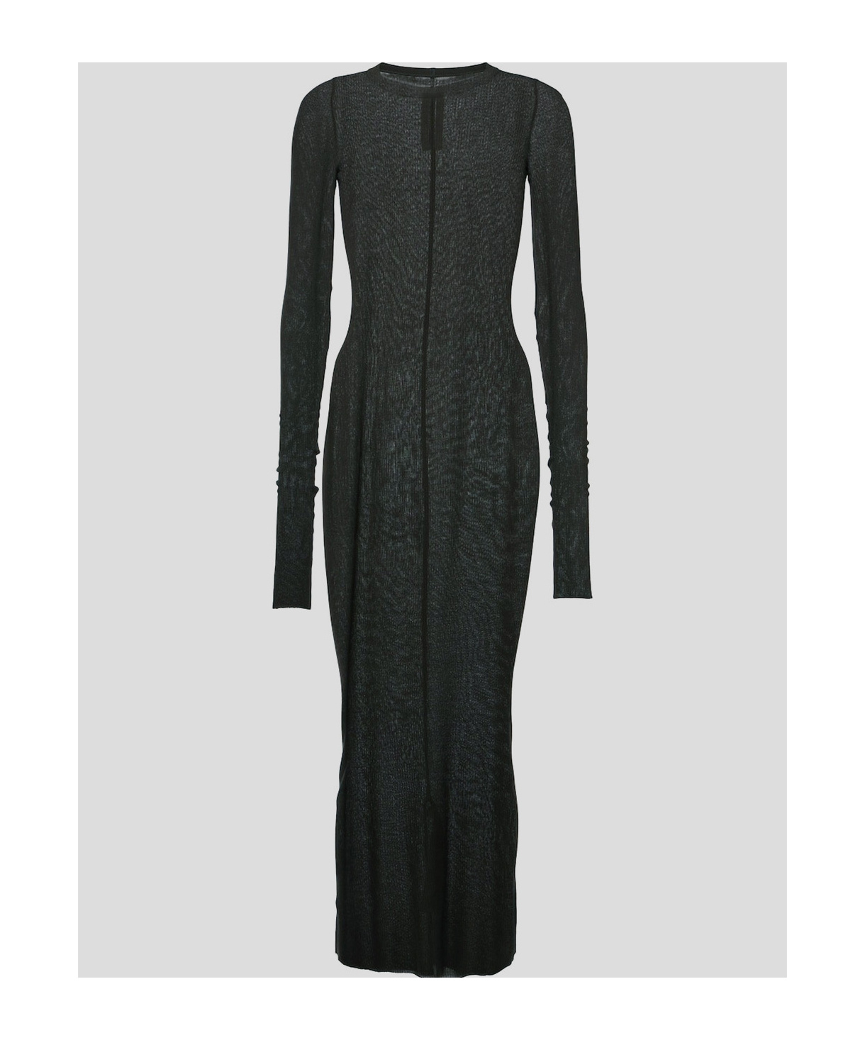 Rick Owens Long-sleeved Dress In Black