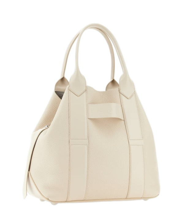 Shop Hogan Script Tote Bag In Nude