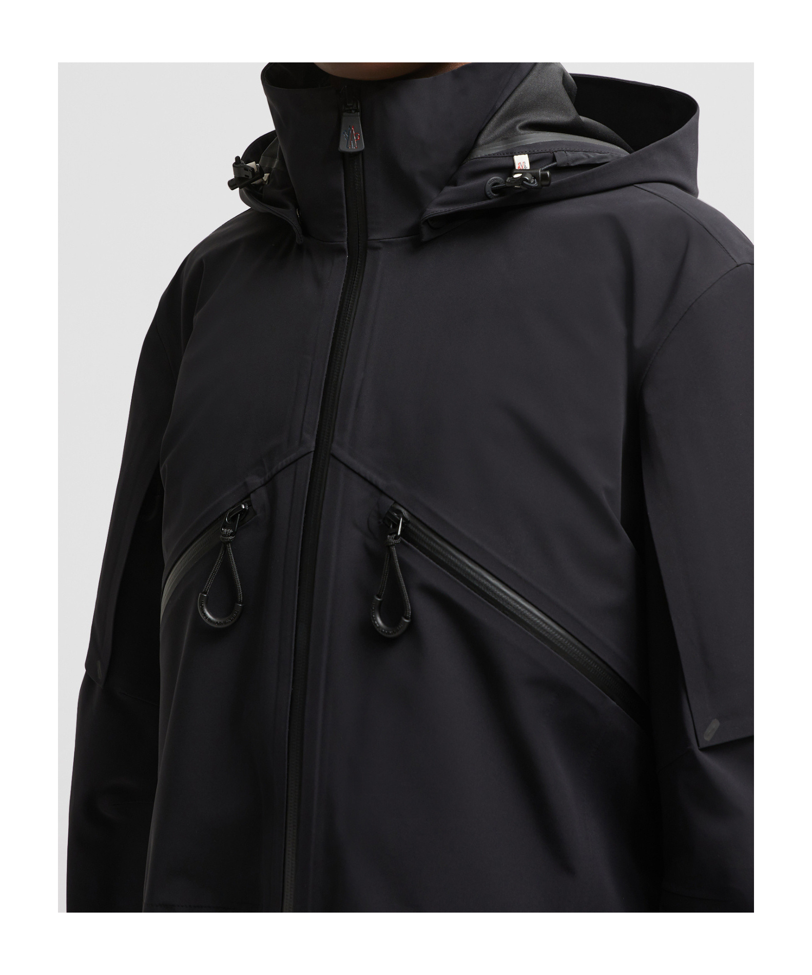 Moncler Womens Black Kibira Hooded Stretch-woven Jacket