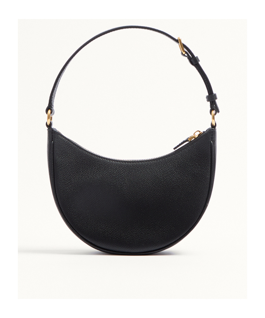 Valentino Garavani Vlogo Signature Mini Leather Hobo Bag In Black