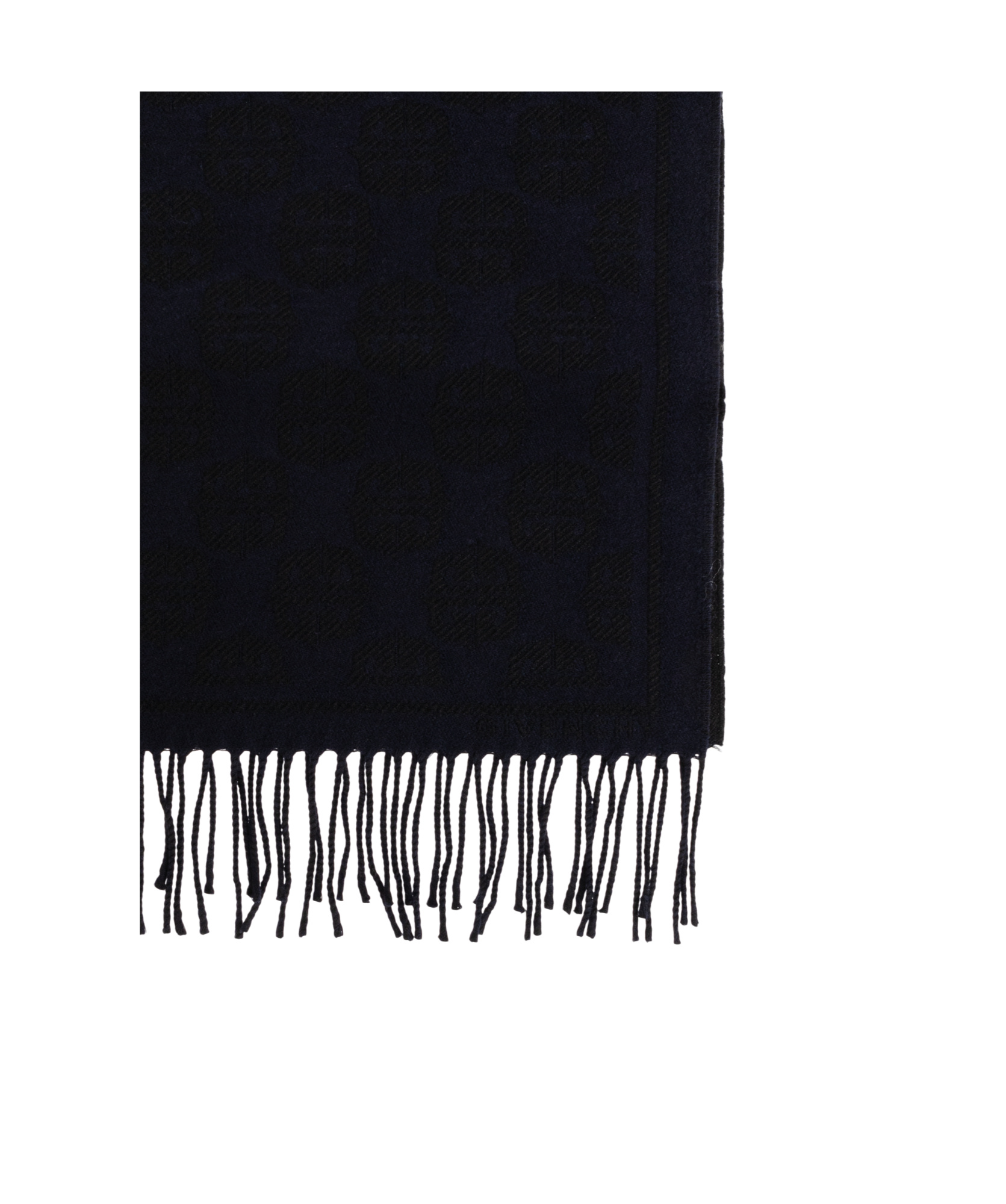 Givenchy Fringed Wool Scarf In Black