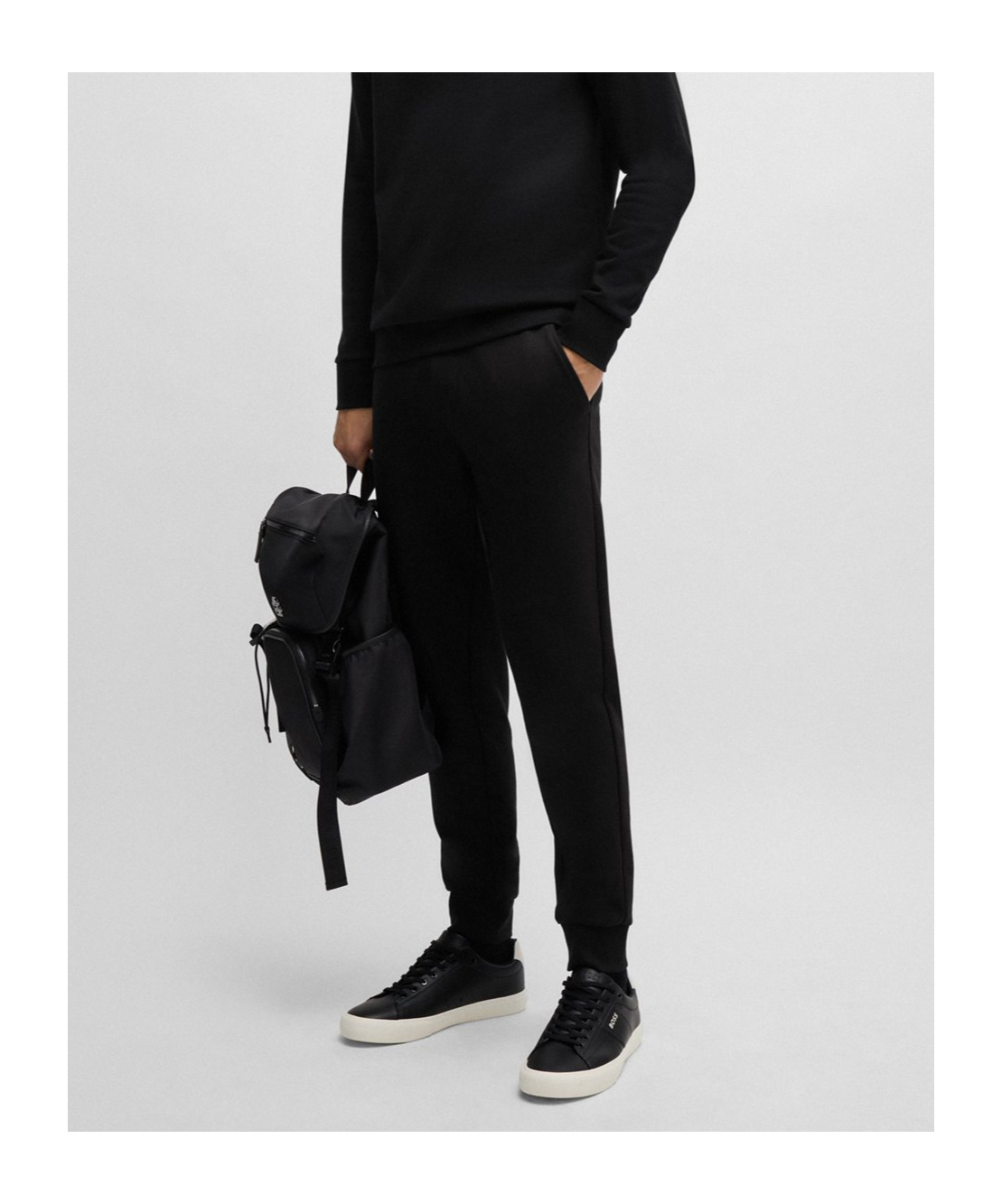 Hugo Boss Round Head Low-cut Casual Shoes In Black