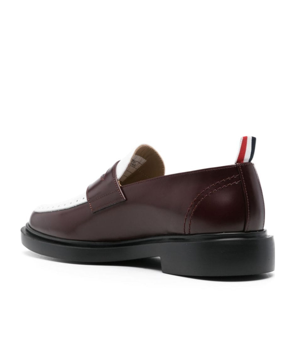 Thom Browne Panelled Leather Loafers In Black