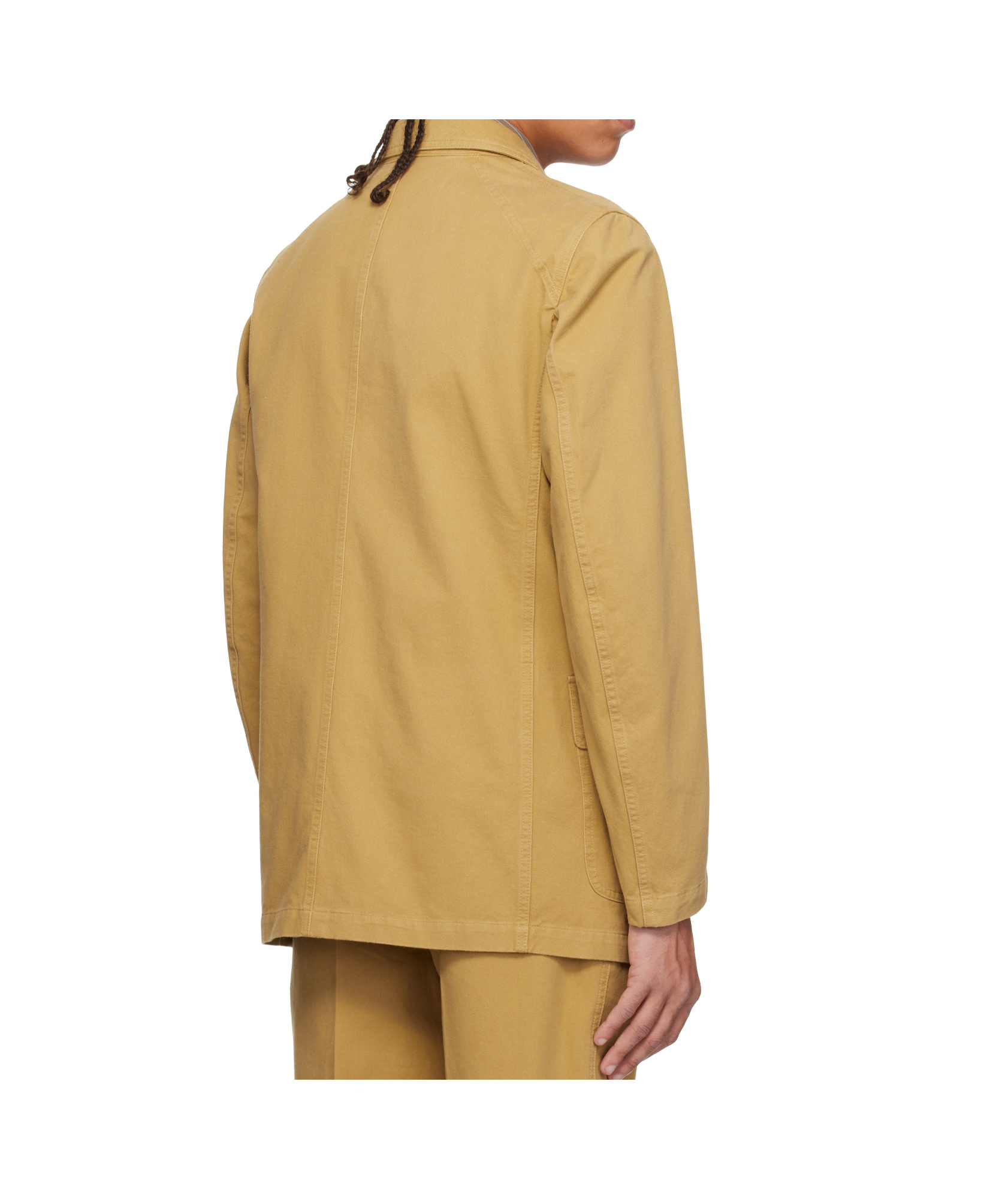 Drake's London Single Breasted Blazer In Yellow-brown