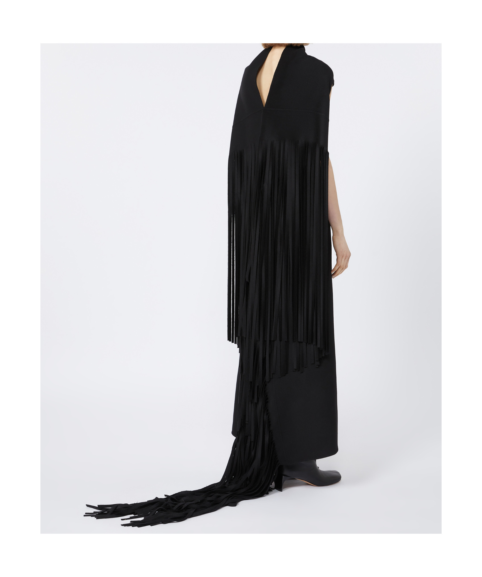 Sportmax Long Double-faced Pure Wool Dress - Runway In Black