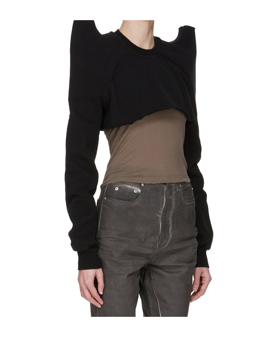 Rick Owens Drkshdw Long-sleeved Top In Black