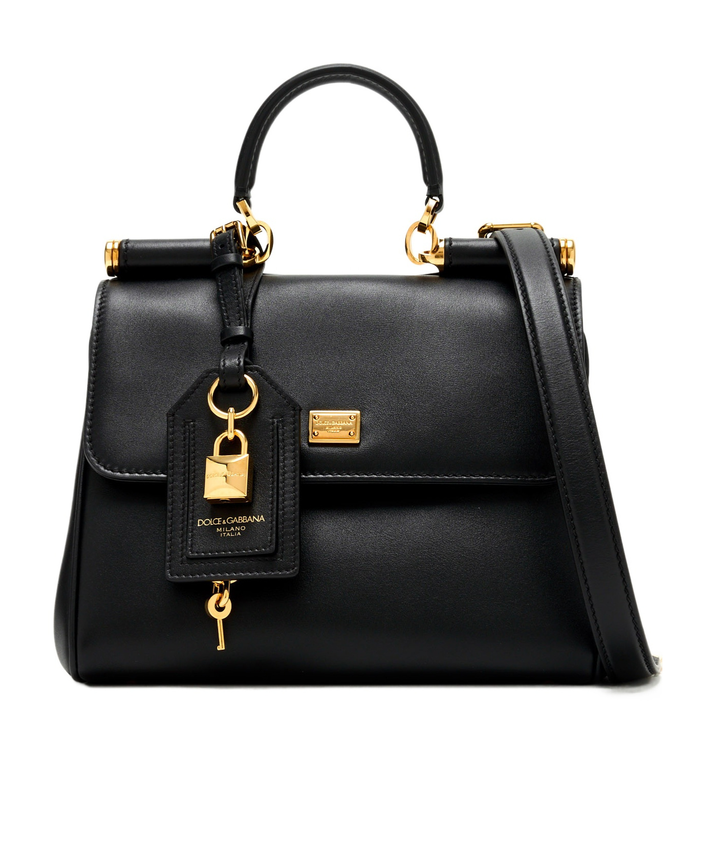 Dolce & Gabbana Medium Sicily Structured Leather Handbag