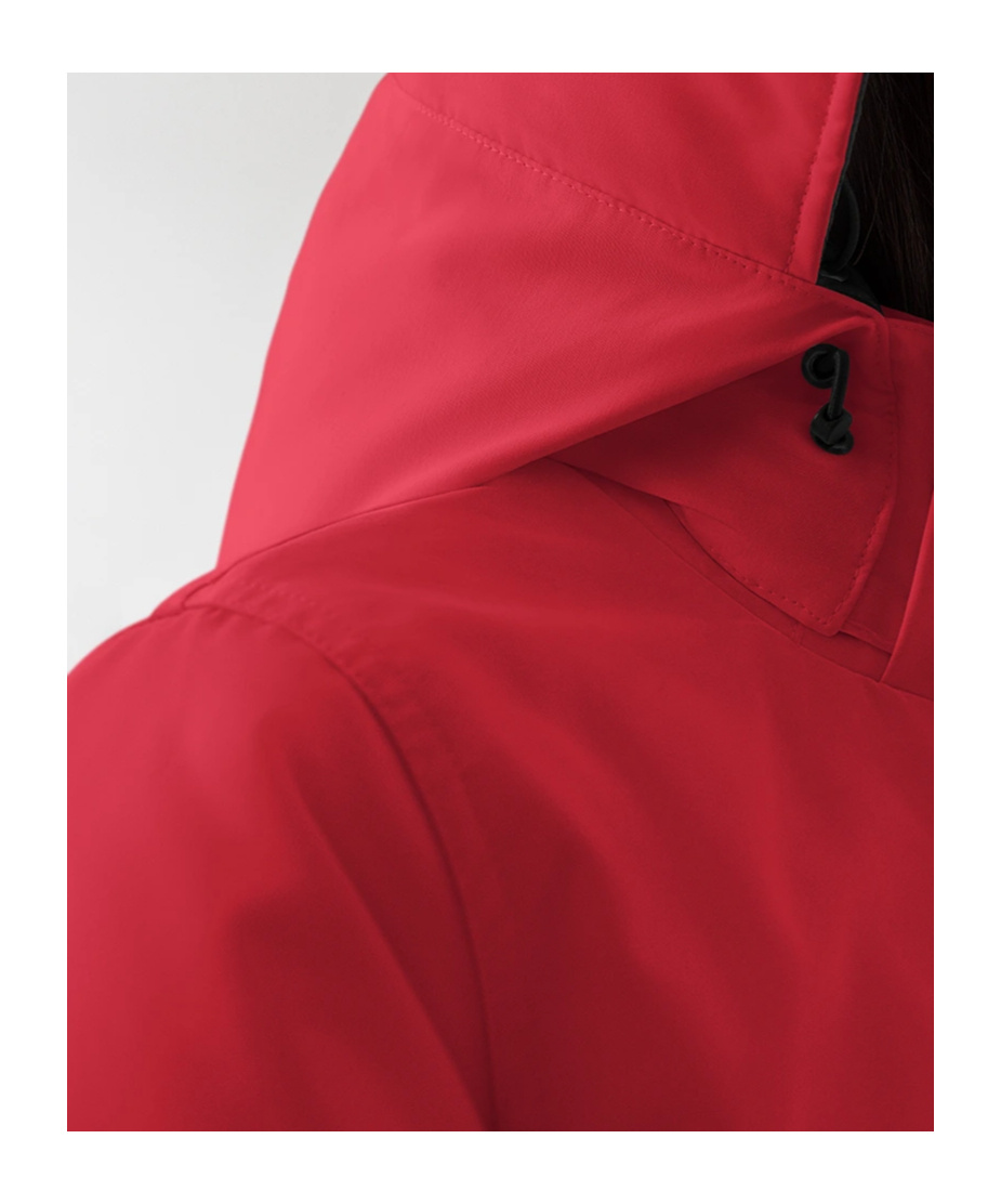 Canada Goose Logo-patch Zip-fastening Coat In Red