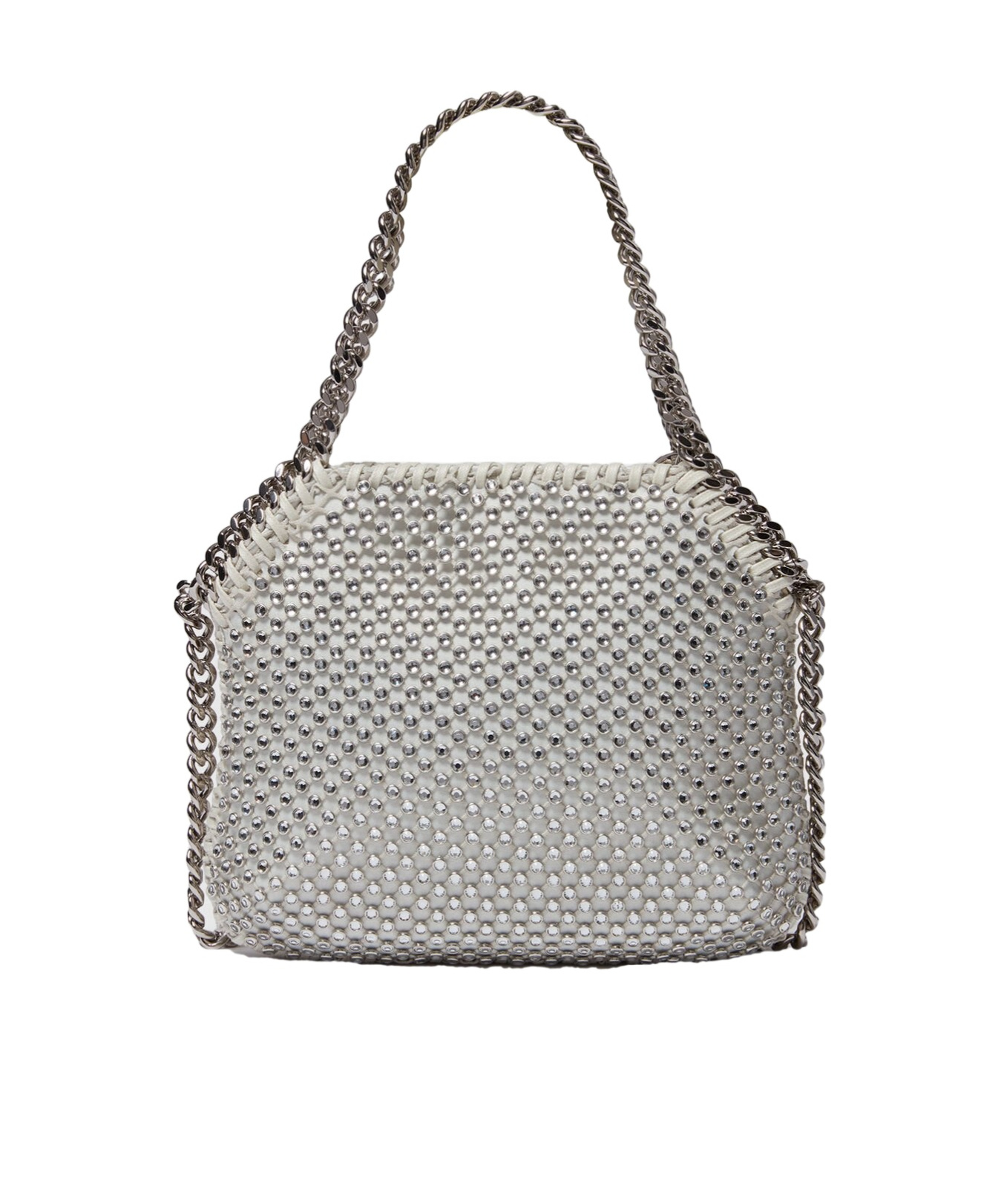 Stella Mccartney Falabella Miniature Crystal Handbag In Gray