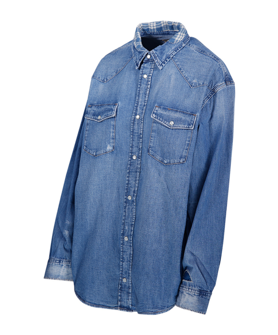 Shop Polo Ralph Lauren Long-sleeved Shirt In Blue