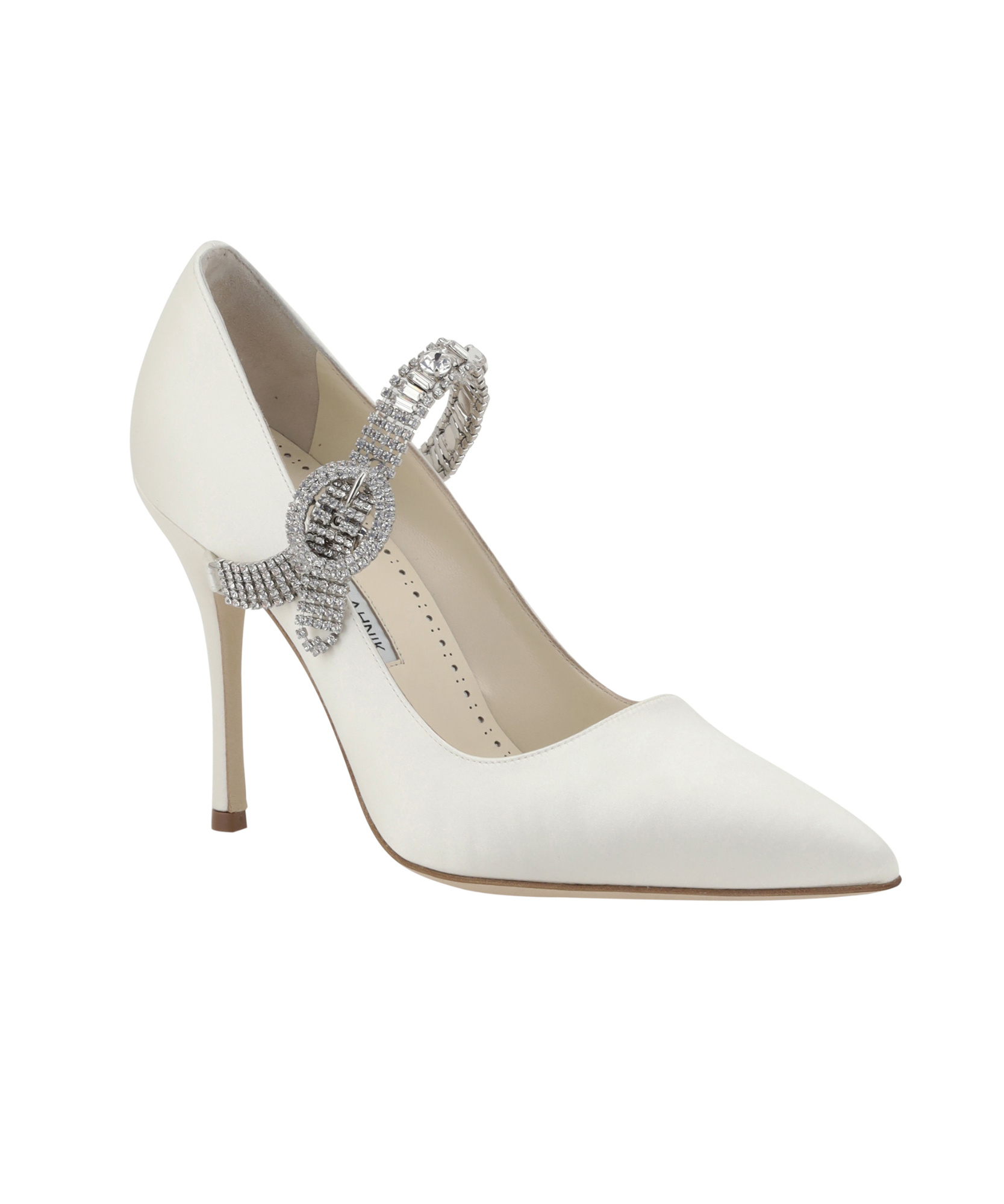Manolo Blahnik Pointed High Heels In White