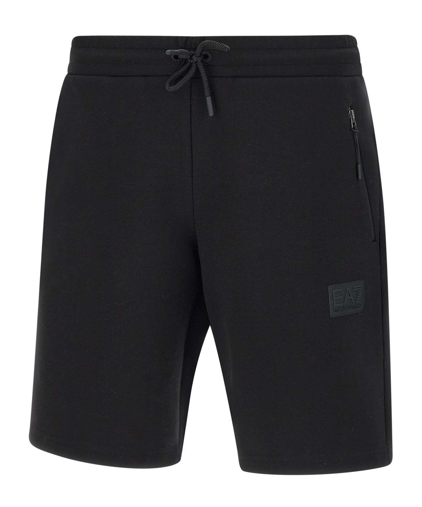 Ea7 Elastic Waist Shorts In Black