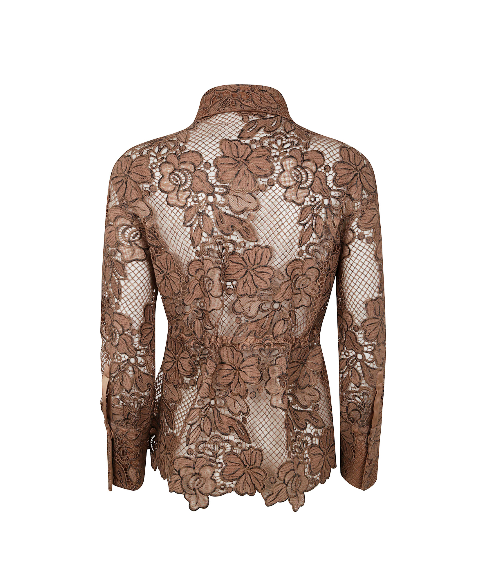 D Exterior D.exterior Macrame Lace Blouse In Brown