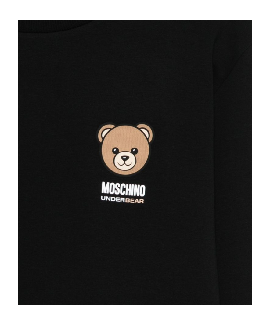 Moschino Teddy-print Sweatshirt In Black