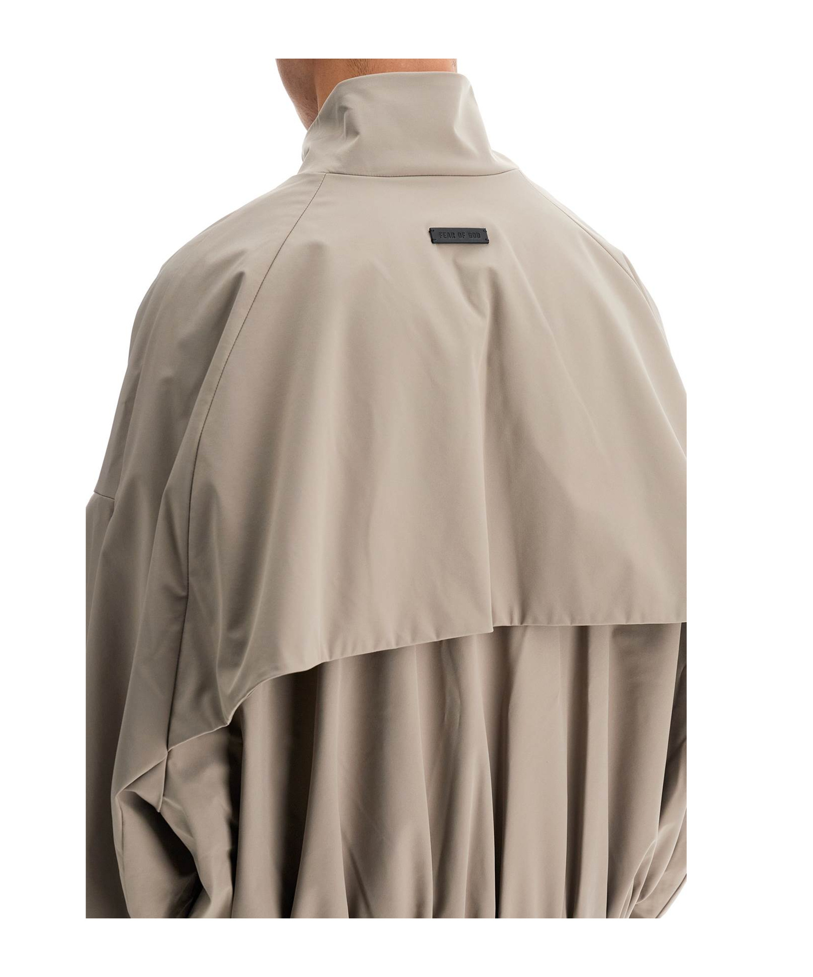 Fear Of God High Necked Vented Track Jacket With In Neutral