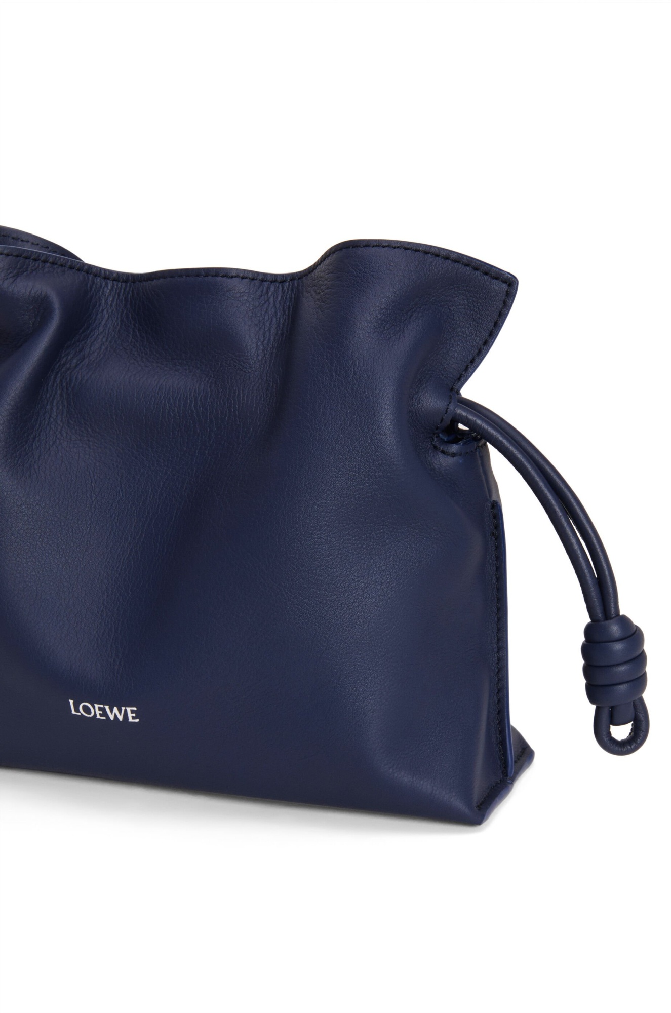 Shop Loewe Mini Flamenco Clutch In Nappa Calfskin In Blue