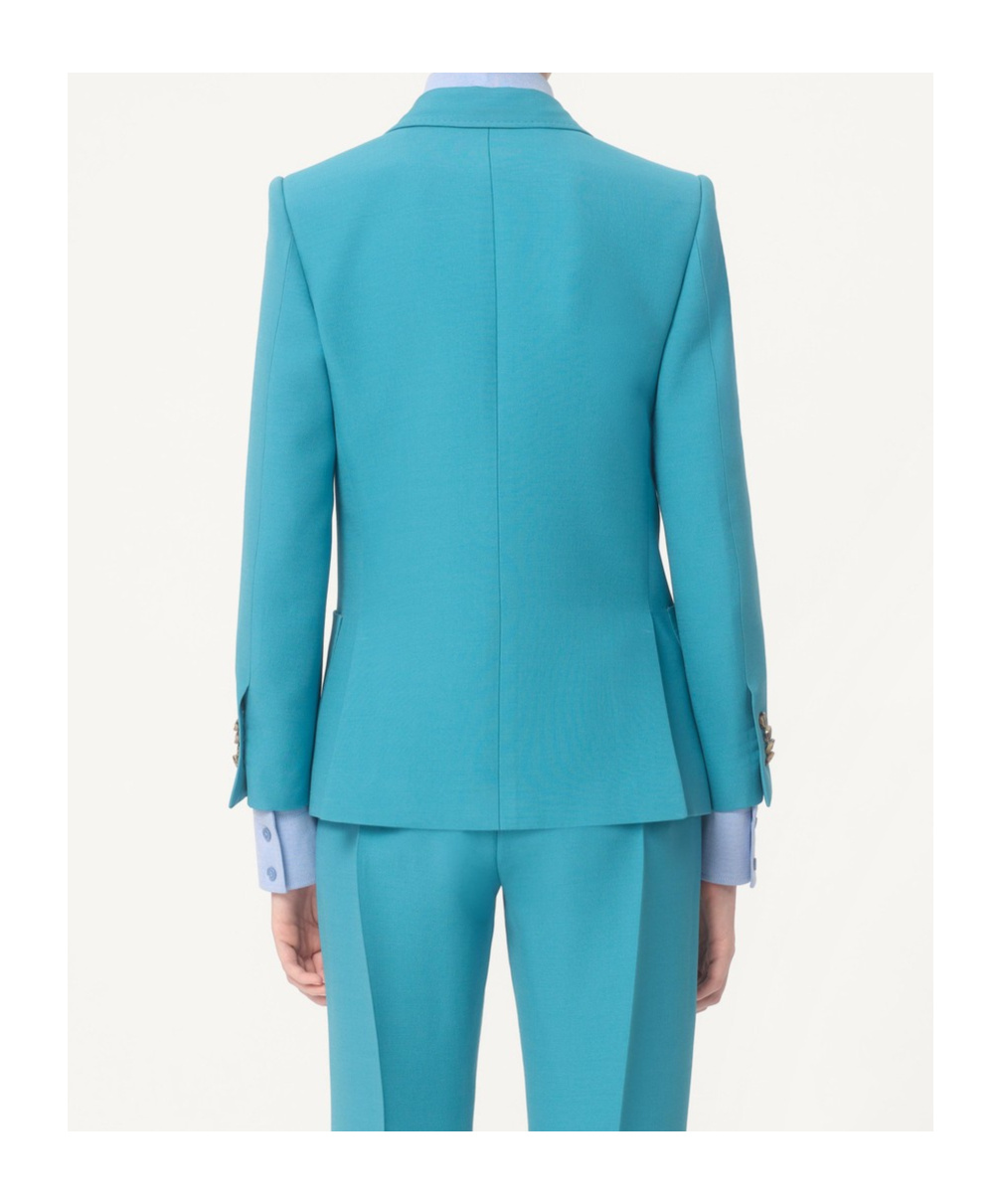 Valentino Turquoise Blazer 2 Buttons In Blue