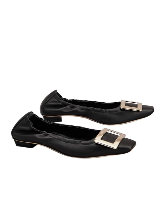 Roger Vivier Belle Vivier Ballet Flats In Black
